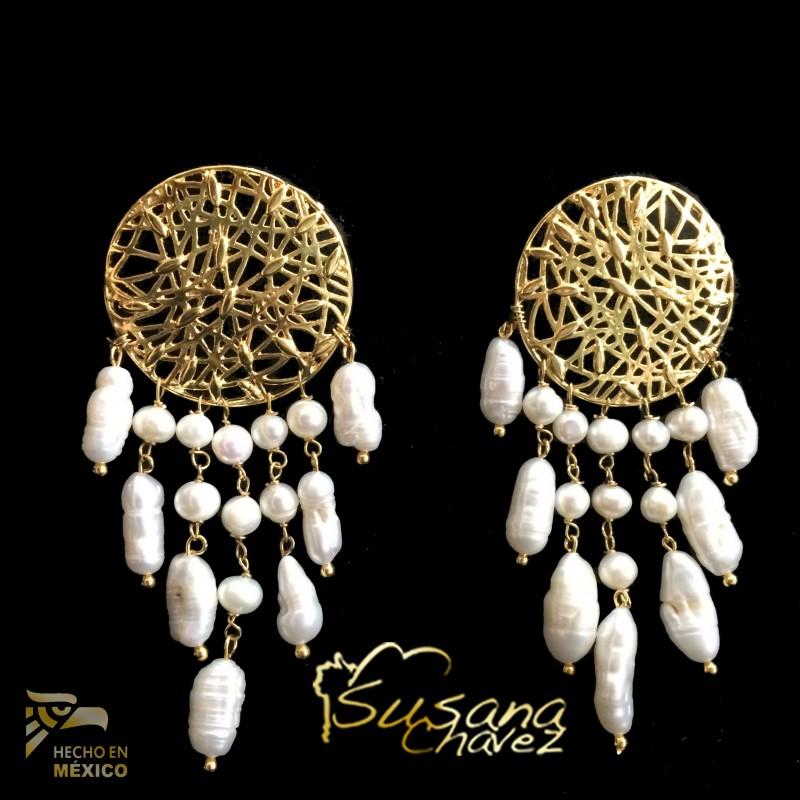 Pendientes perla egipcios